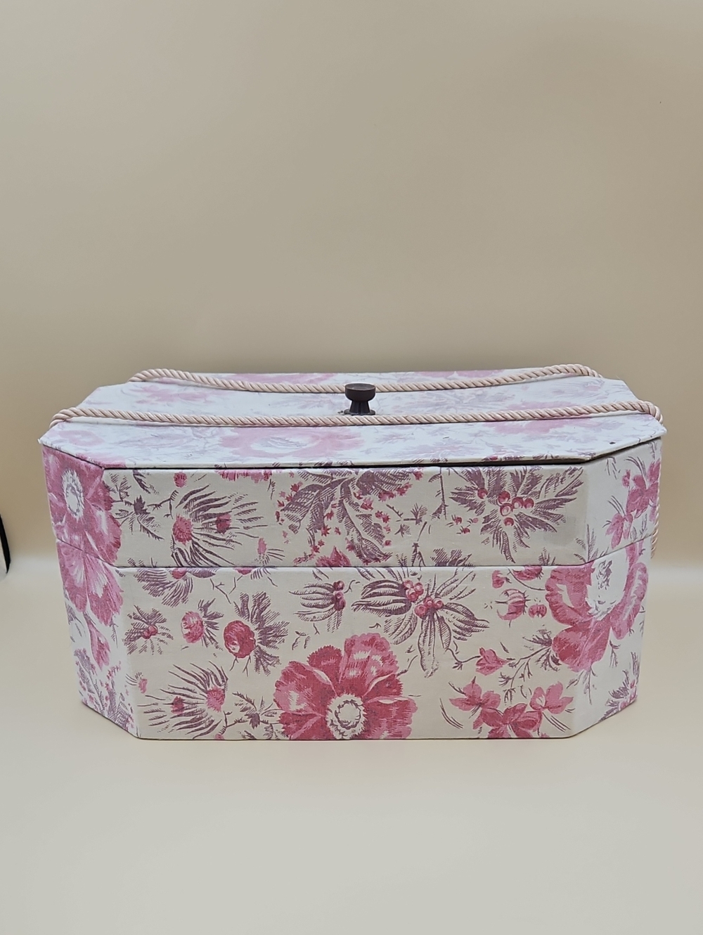 Pink Floral Sewing Case - Vintage